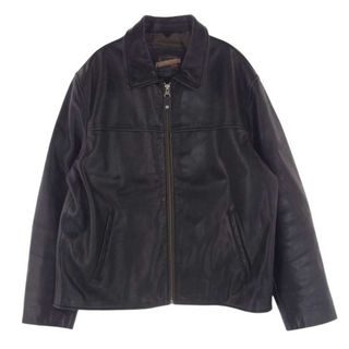 レッドスキン REDSKINS レザージャケット 90s レザー ジャケット ブラック系 XL【中古】(その他)