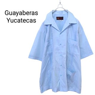 【Guayaberas】メキシコ製 刺繍入り 開襟キューバシャツ A-1851(シャツ)