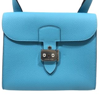 エルメス(Hermes)の　エルメス HERMES サックアデペッシュ21 B刻印 ブルーノール シルバー金具 トリヨンクレマンス メンズ ショルダーバッグ(ショルダーバッグ)