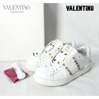 美品 VALENTINO GARAVANI レザー ロックスタッズ スニーカー