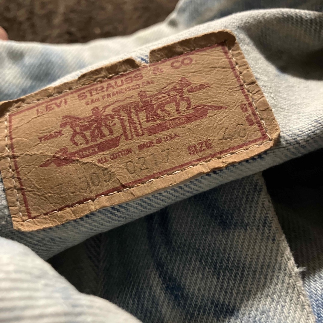 Supreme(シュプリーム)の70s vintage levis70505 ブリーチデニムジャケット希少サイズ メンズのジャケット/アウター(Gジャン/デニムジャケット)の商品写真