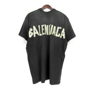 バレンシアガ(Balenciaga)のバレンシアガ BALENCIAGA ■ 【 DOUBLE FRONT T SHIRT 】 ダブル フロント テープ ロゴ 半袖 Tシャツ　32727(Tシャツ/カットソー(半袖/袖なし))