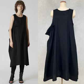 ワイズ(Y's)のY's COTTON TWILL RIGHT SIDE GATHER DRESS(その他)