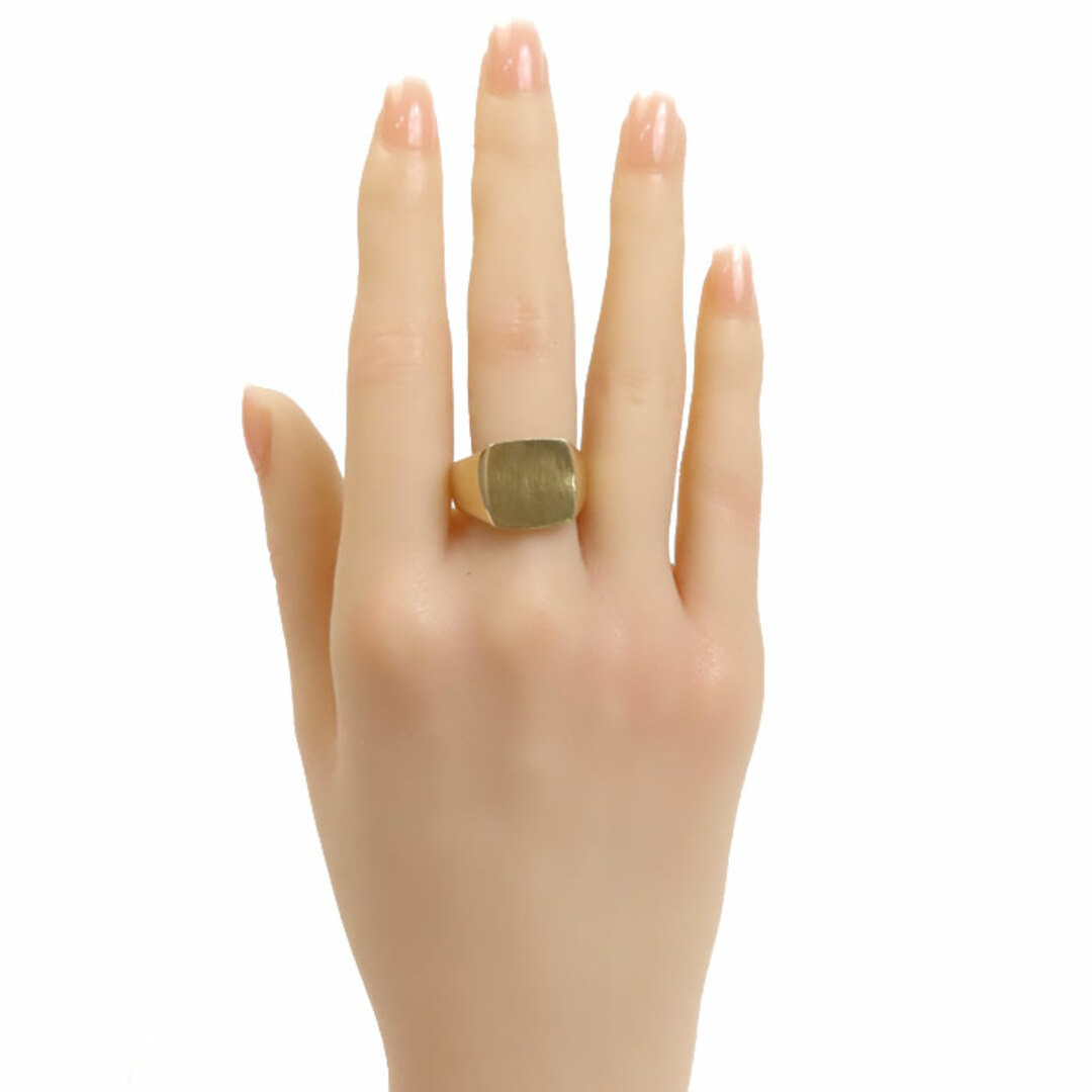 K18YG イエローゴールド 印台 リング・指輪 18.5号 18.5g メンズ【中古】 メンズのアクセサリー(リング(指輪))の商品写真