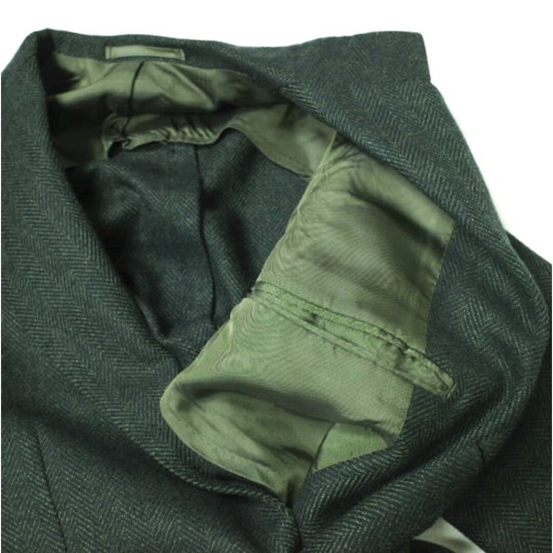 Brilla per il gusto(ブリッラペルイルグースト)のBrilla per il gusto ブリッラ ペル イルグスト 日本製 LORO PIANA GREEN HERRINGBORN JACKET ロロピアーナ ヘリンボーンジャケット 24-16-1474-015 42 Dk.Green BEAMS 定価99,000円 アウター【中古】【Brilla per il gusto】 メンズのジャケット/アウター(テーラードジャケット)の商品写真