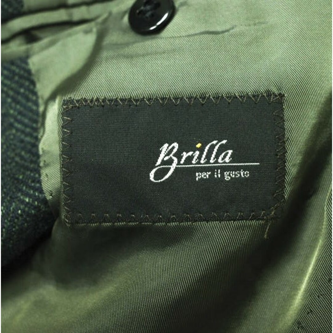 Brilla per il gusto(ブリッラペルイルグースト)のBrilla per il gusto ブリッラ ペル イルグスト 日本製 LORO PIANA GREEN HERRINGBORN JACKET ロロピアーナ ヘリンボーンジャケット 24-16-1474-015 42 Dk.Green BEAMS 定価99,000円 アウター【中古】【Brilla per il gusto】 メンズのジャケット/アウター(テーラードジャケット)の商品写真