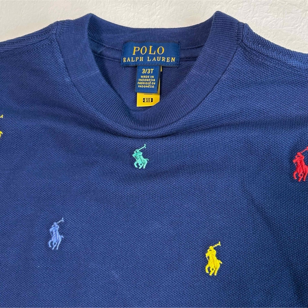 POLO RALPH LAUREN(ポロラルフローレン)の新作◇ラルフローレンポロポニーメッシュTシャツ ネイビー 3T/100 キッズ/ベビー/マタニティのキッズ服男の子用(90cm~)(Tシャツ/カットソー)の商品写真