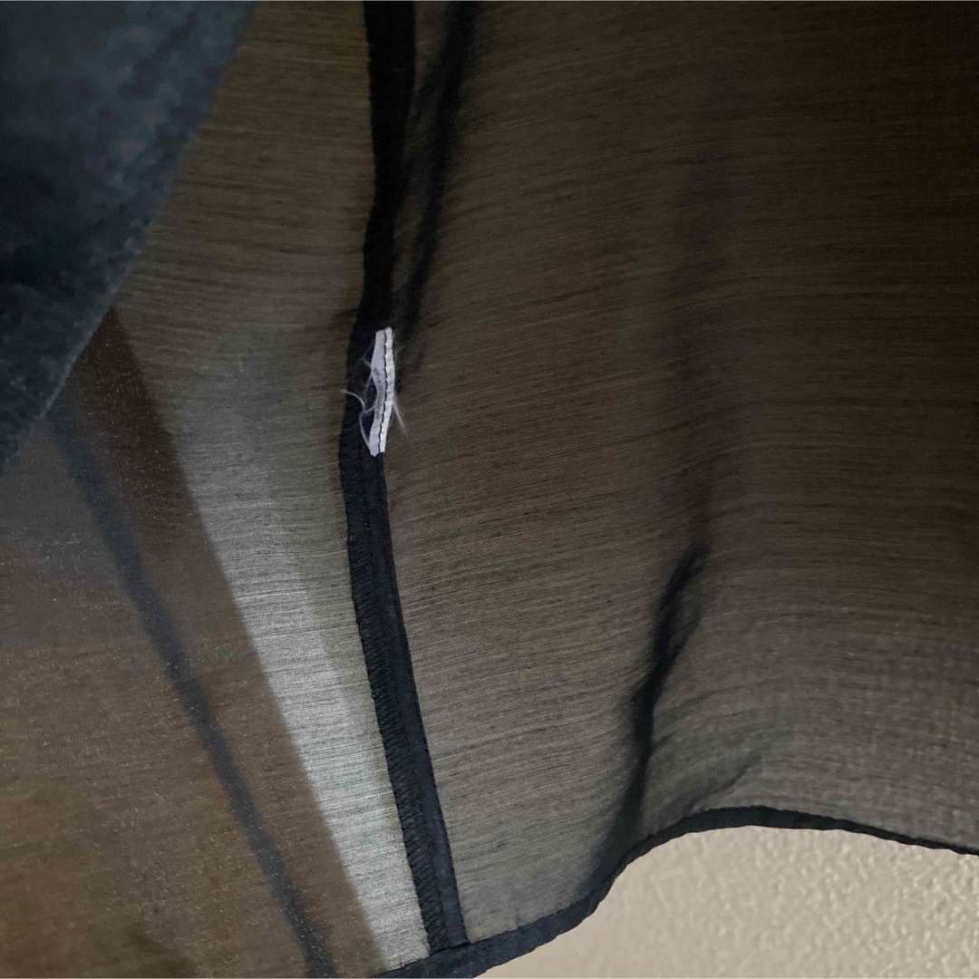 GU(ジーユー)のGU シアーバックリボントップス　ブラック レディースのトップス(Tシャツ(半袖/袖なし))の商品写真
