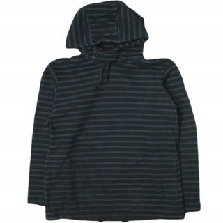 Engineered Garments - Engineered Garments エンジニアードガーメンツ アメリカ製 Long Sleeve Hoody - Stripe 裏毛 ボーダースウェットプルオーバーパーカー S NAVY/BLACK トップス【中古】【Engineered Garments】