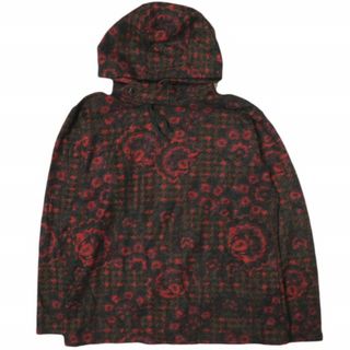 エンジニアードガーメンツ(Engineered Garments)のEngineered Garments エンジニアードガーメンツ アメリカ製 Long Sleeve Hoody - Floral Knit フローラルニット プルオーバーパーカー S RED/BLACK トップス【中古】【Engineered Garments】(パーカー)