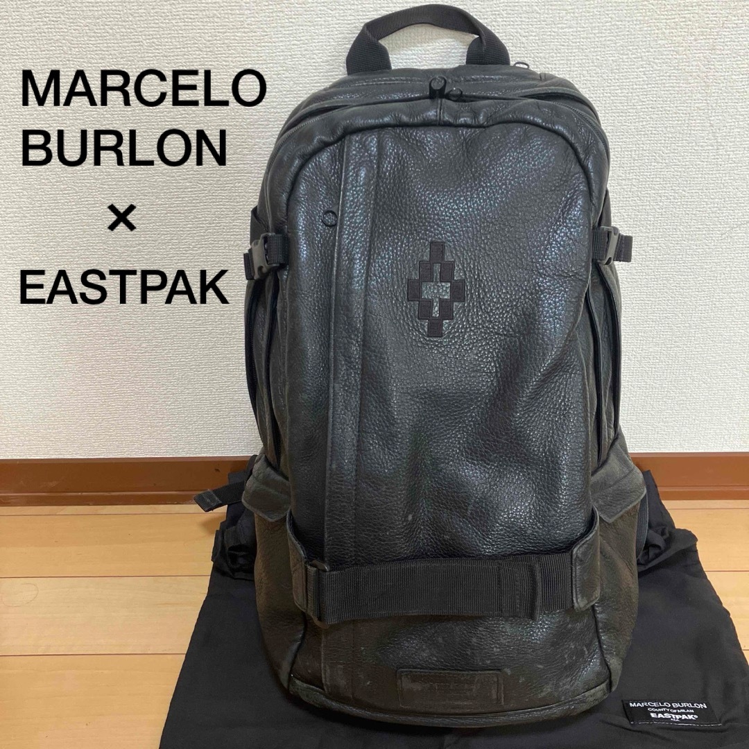 MARCELO BURLON(マルセロブロン)の【希少】MARCELO BURLON×EASTPAK レザー　リュック　コラボ メンズのバッグ(バッグパック/リュック)の商品写真