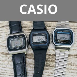 カシオ(CASIO)の動作品　セット　CASIO　腕時計　メンズ　レディース F84　定価4万円(腕時計(デジタル))