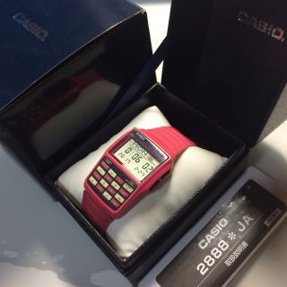 カシオ(CASIO)の間も無く取り下げ❗️CASIO★データバンク★2888JA★ピンク★付属品付き(腕時計)