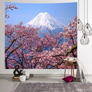 送料無料新品 タペストリ 壁掛け ウォールデコレーション 富士山 桜 縁起物05