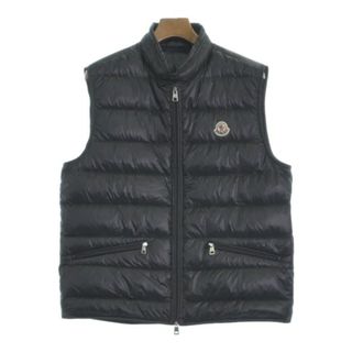 モンクレール(MONCLER)のMONCLER モンクレール ダウンジャケット/ダウンベスト 4(XL位) 紺 【古着】【中古】(ダウンジャケット)