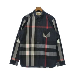 バーバリー(BURBERRY)のBURBERRY カジュアルシャツ XL 紺x黒xグレー等(チェック) 【古着】【中古】(シャツ)