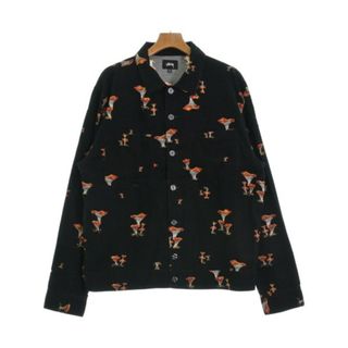 ステューシー(STUSSY)のSTUSSY ステューシー カジュアルシャツ XL 黒x白x赤等(総柄) 【古着】【中古】(シャツ)