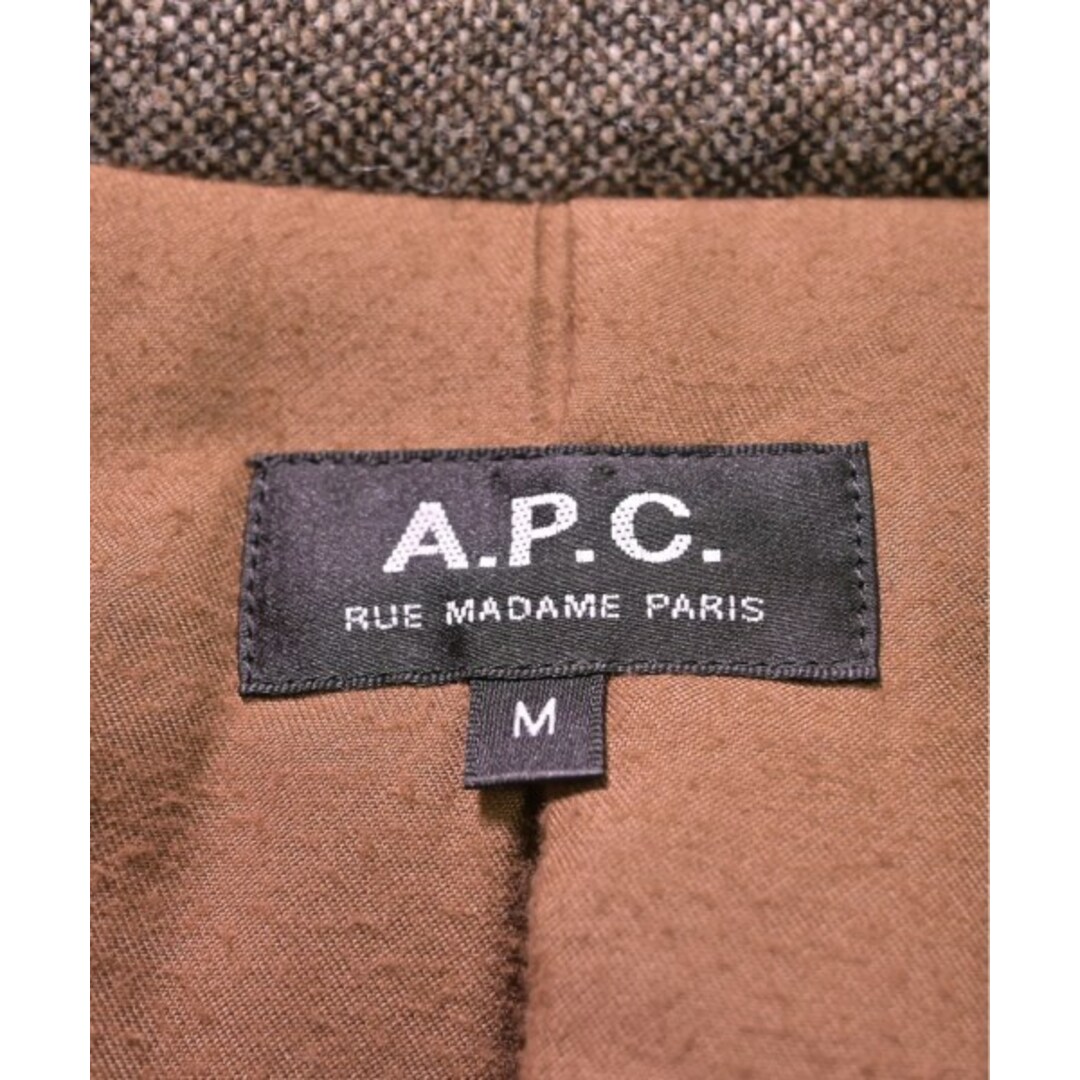 A.P.C. アーペーセー ステンカラーコート M 茶系(ミックス) 【古着】【中古】 メンズのジャケット/アウター(ステンカラーコート)の商品写真