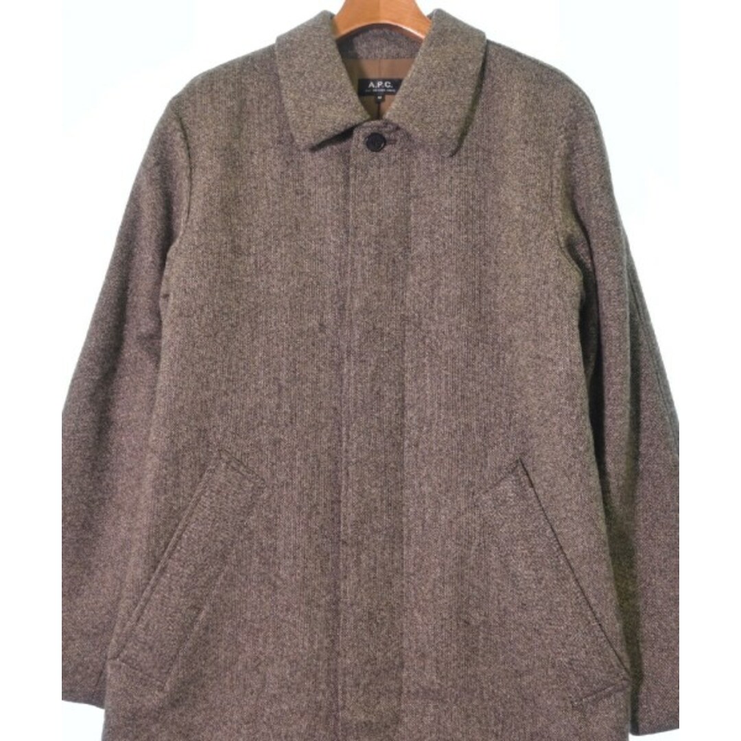 A.P.C. アーペーセー ステンカラーコート M 茶系(ミックス) 【古着】【中古】 メンズのジャケット/アウター(ステンカラーコート)の商品写真