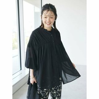 クラフトスタンダードブティック(CRAFT STANDARD BOUTIQUE)の【ブラック】ヴィンテージボイルシャーリングシャツ/24SS(シャツ/ブラウス(長袖/七分))