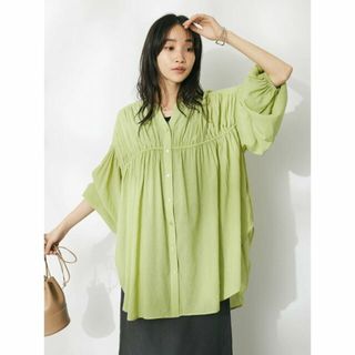 クラフトスタンダードブティック(CRAFT STANDARD BOUTIQUE)の【ライムグリーン】ヴィンテージボイルシャーリングシャツ/24SS(シャツ/ブラウス(長袖/七分))