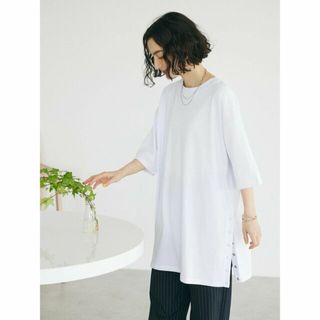 クラフトスタンダードブティック(CRAFT STANDARD BOUTIQUE)の【ホワイト】リングドットチュニック(カットソー(長袖/七分))