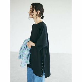 クラフトスタンダードブティック(CRAFT STANDARD BOUTIQUE)の【ブラック】リングドットチュニック(カットソー(長袖/七分))