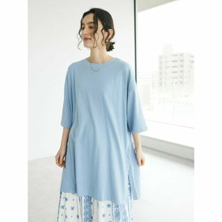 クラフトスタンダードブティック(CRAFT STANDARD BOUTIQUE)の【サックスブルー】リングドットチュニック(カットソー(長袖/七分))