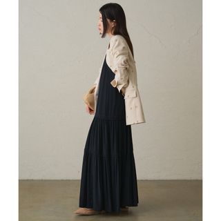 Loungedress サテンティアードキャミワンピース