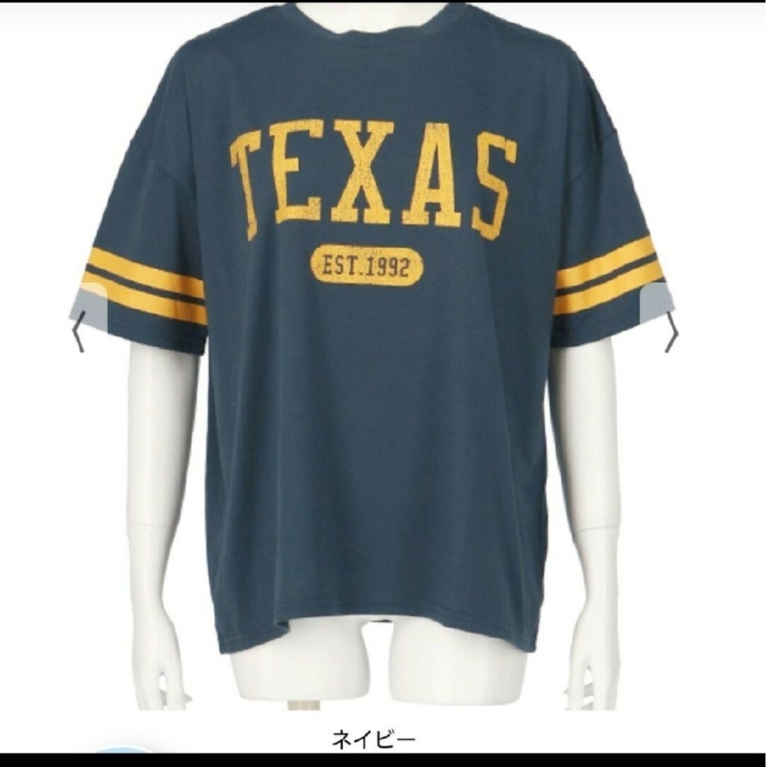 ANAP(アナップ)のTEXASカレッジTシャツ ネイビー レディースのトップス(Tシャツ(半袖/袖なし))の商品写真