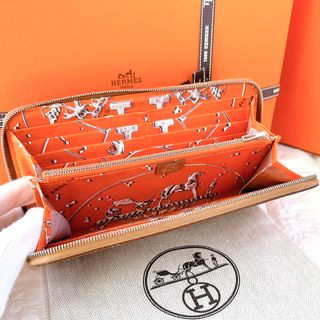 エルメス(Hermes)のエルメス アザップ シルクイン ブラウン ロング 長財布 ラウンドジップ(財布)