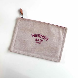 エルメス(Hermes)の美品エルメスHERMESフラットポーチ ニューヨッティング PM ピンク(ポーチ)