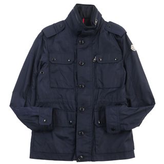 MONCLER - 良品●MONCLER モンクレール CRISTIAN WZIP ロゴワッペン付き ナイロンジャケット ミリタリージャケット ネイビー 0 正規品 メンズ