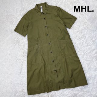 エムエイチエル(MHL.)のMHL. エムエイチエル マーガレットハウエル シャツワンピース ミリタリー (ひざ丈ワンピース)