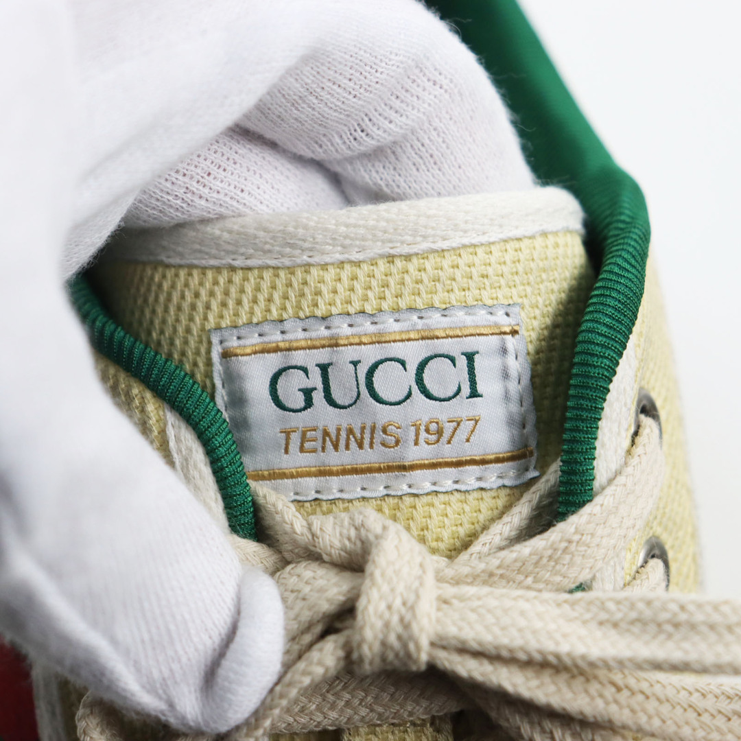 Gucci(グッチ)の未使用品●GUCCI グッチ 606111 テニス1977 キャンバス ローカットスニーカー マルチカラー 7.5 箱・保存袋付き イタリア製 メンズ メンズの靴/シューズ(スニーカー)の商品写真