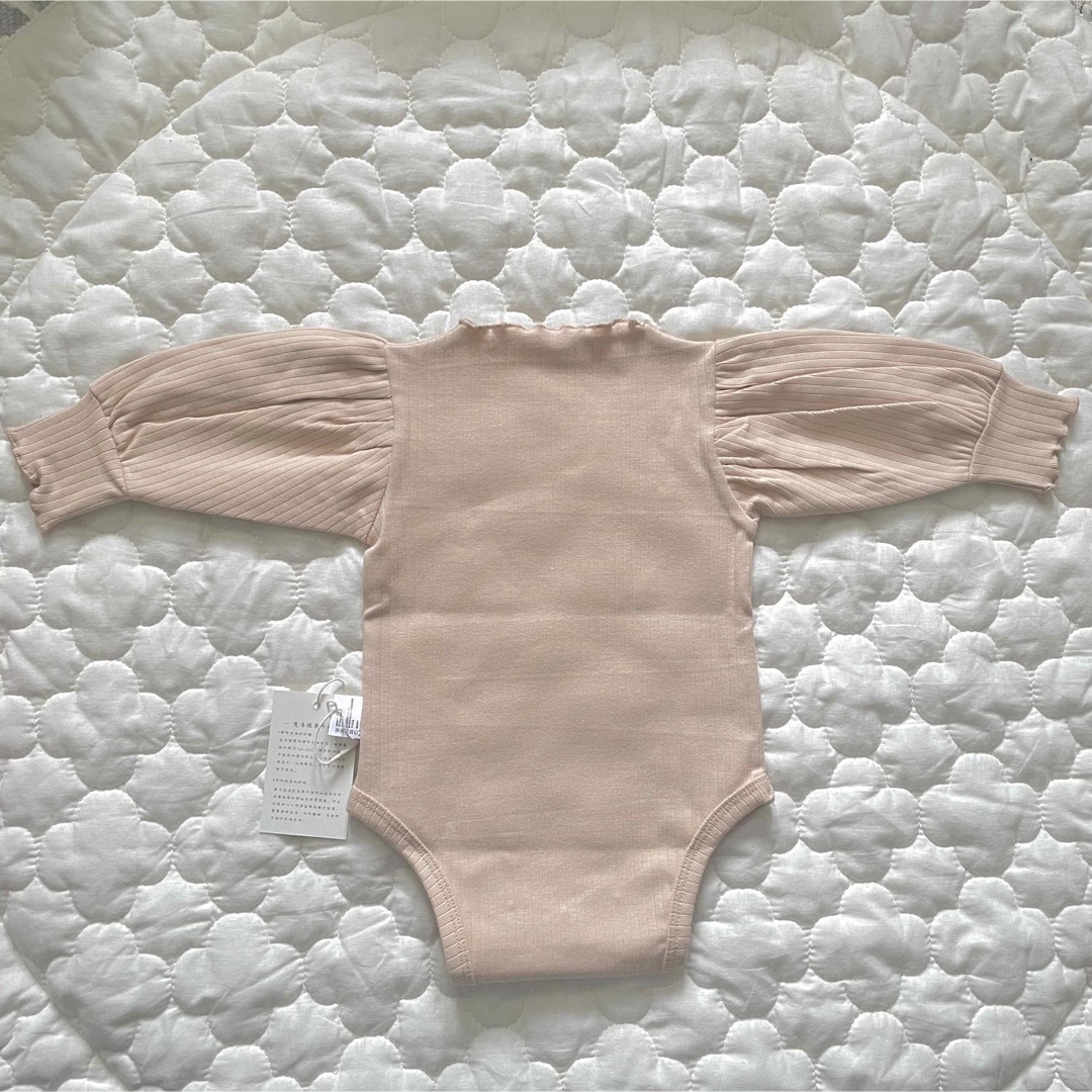韓国 リブロンパース シンプル お洒落 くすみカラー お揃い 合わせやすい 2歳 キッズ/ベビー/マタニティのベビー服(~85cm)(ロンパース)の商品写真