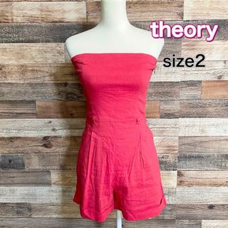 セオリー(theory)の【美品】theory ショートパンツ　チューブトップ　リネン混(ベアトップ/チューブトップ)