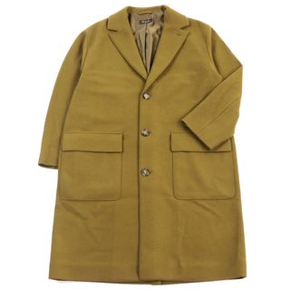 ロロピアーナ(LORO PIANA)の極美品○Loro Piana ロロピアーナ FAL7779 カシミヤ100% 襟裏レザー使い ロングコート/チェスターコート オリーブ M ガーメント付き イタリア製 正規品 メンズ(チェスターコート)