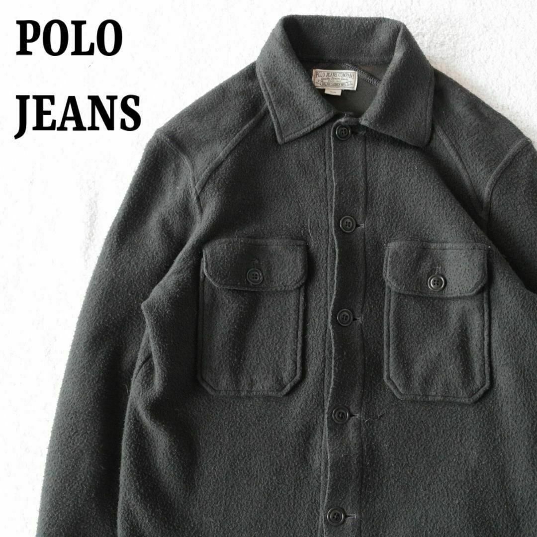 POLO JEANS ポロジーンズ 厚手 シャツ CPO モスグリーン XS メンズのジャケット/アウター(ブルゾン)の商品写真