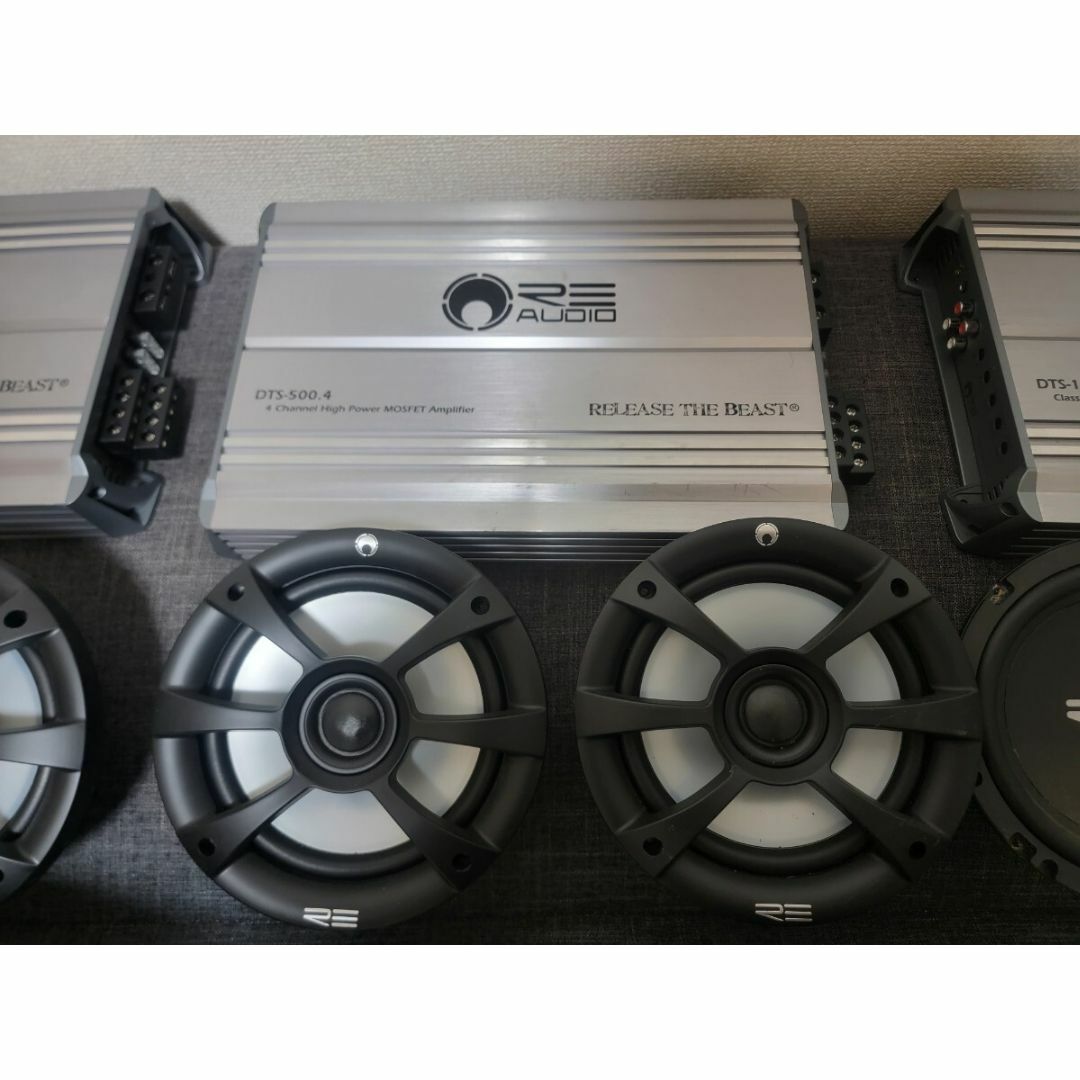 RE audio オーディオ スピーカー ウーハー アンプ セット スマホ/家電/カメラのオーディオ機器(アンプ)の商品写真