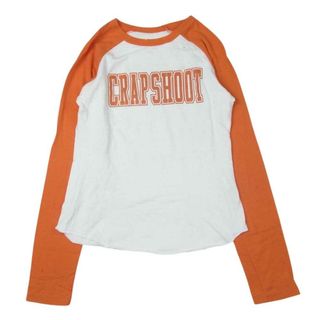 TMT ティーエムティー ダメージ加工 CRAPSHOOT ラグラン 長袖 Tシャツ ホワイト系 オレンジ系 F【中古】