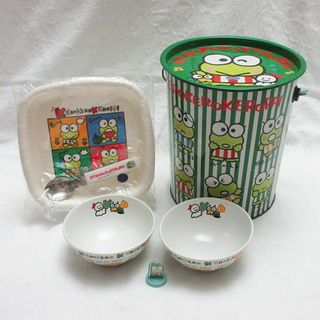 サンリオ(サンリオ)の90s サンリオ けろけろけろっぴ お茶碗 皿 スプーン バケツ スタンプ(その他)