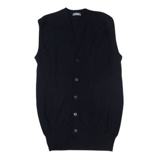 COMME des GARCONS HOMME コムデギャルソンオム HN110040 ヴィンテージ デカオム 80s ウール ニット Vネック ベスト ブラック系【中古】(ベスト)