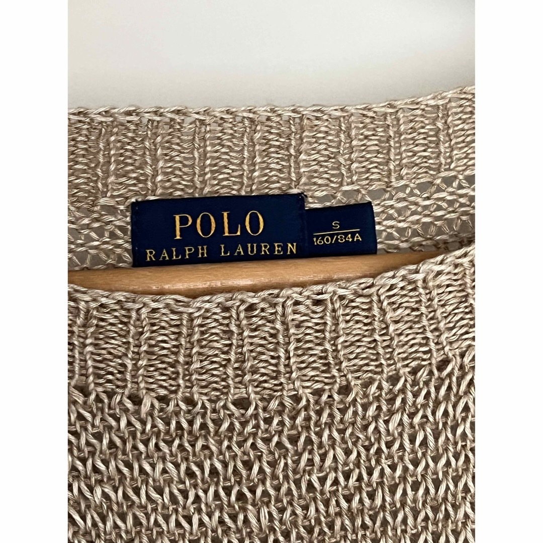 POLO RALPH LAUREN(ポロラルフローレン)のポロラルフローレン　リネン　セーター　ベージュ　POLO レディースのトップス(ニット/セーター)の商品写真