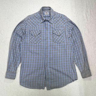 リーバイス(Levi's)のLevi's リーバイス チェックシャツ ネルシャツ アメカジ 青 長袖(Tシャツ/カットソー(七分/長袖))