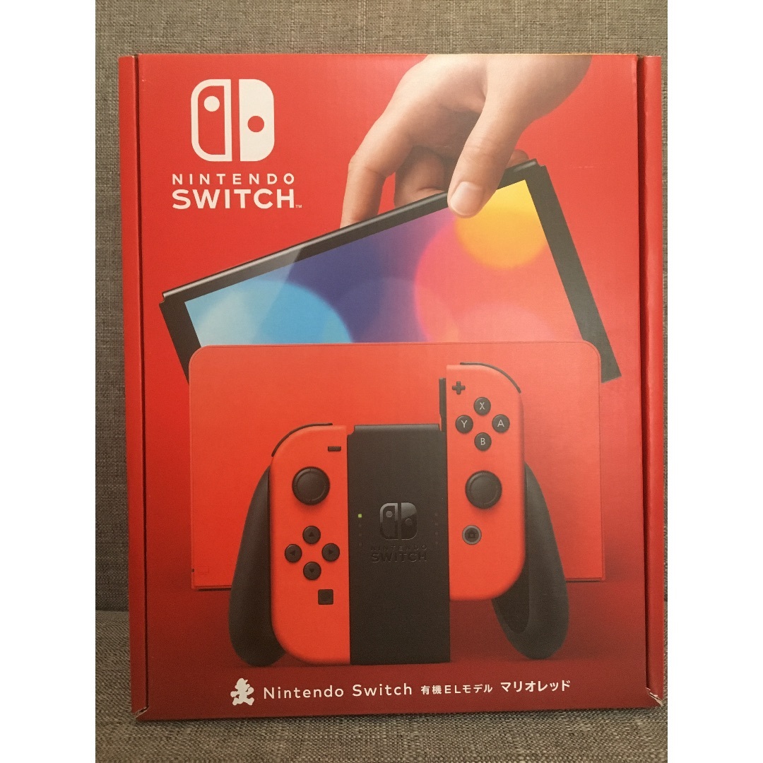 Nintendo Switch(ニンテンドースイッチ)のnintendo switchニンテンドースイッチ 有機EL マリオレッド 新品 エンタメ/ホビーのゲームソフト/ゲーム機本体(家庭用ゲーム機本体)の商品写真