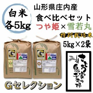 山形県庄内産　食べ比べセット　白米10kg　Ｇセレクション(米/穀物)