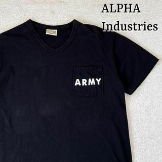 アルファインダストリーズ(ALPHA INDUSTRIES)のアルファインダストリーズ ARMY ワンポイント ミリタリー Tシャツ M(Tシャツ/カットソー(半袖/袖なし))