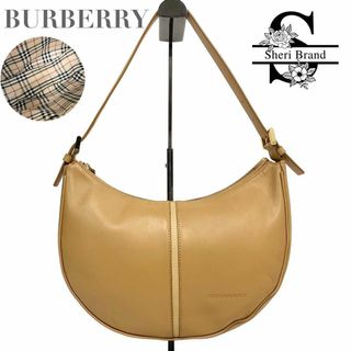 BURBERRY - Burberry ワンショルダーバッグ ベージュ レザー ノバチェック