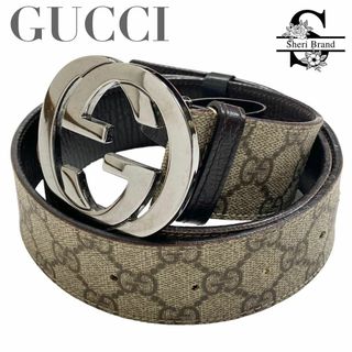 Gucci - GUCCI インターロッキング GGスプリーム ベルト GG柄 メンズ